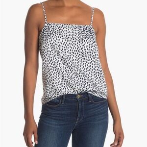 Jcrew Women's navy and White Spotted Top